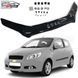 Купить Дефлектор капота мухобойка Chevrolet Aveo 2008-2012 Хэтчбек Евро Крепление (Vip Tuning) 1510 Дефлекторы капота Chevrolet - 1 фото из 10