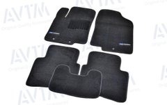 Купити Автомобільні килимки ворсові Hyundai Accent Solaris 2011- Premium Чорні 33371 Килимки для Hyundai