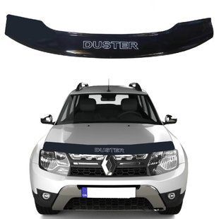 Купити Дефлектор капоту мухобійка Renault Duster I 2010-2015 Євро кріплення Voron Glass 83060 Дефлектори капота Renault