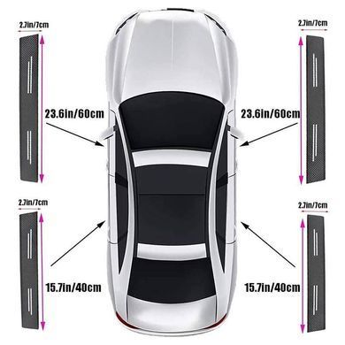 Купить Защитная пленка накладка на пороги для Audi Черный Карбон 4 шт 42627 Защитная пленка для порогов и ручек