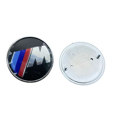 Купити Емблема Bmw M Performance 73&ndash;74мм пластик+Метал (на 2 штифтах) OEM 51148219237 90360 Емблеми на іномарки