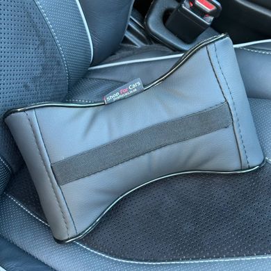 Купити Подушка на підголівник з логотипом Audi Екошкіра 3D Кольоровий лого Чорна-Чорний кант 1 шт 8327 Подушки на підголовник - під шию