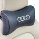 Купити Подушка на підголівник з логотипом Audi екошкіра Чорна 1 шт 8327 Подушки на підголовник - під шию - 2 фото из 3