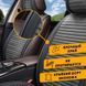 Купить Накидка на задние сидения Алькантара Palermo Premium Коричневые 1 шт 86415 Накидки для сидений Premium (Алькантара) - 3 фото из 5