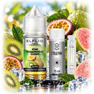 Купити ЕІf Lіq Aroma 30 ml Kiwi Passion Fruit Guava Ківі Маракуя Гуава (Самозаміс 3в1) 110916 Рідини від EL
