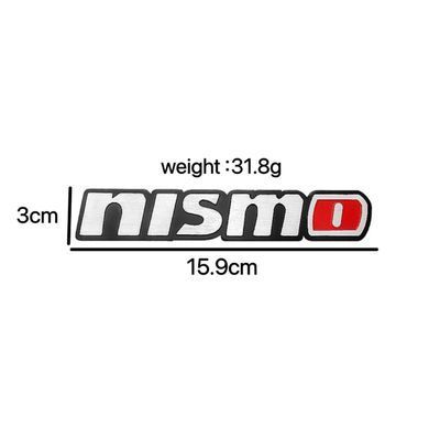 Купить Эмблема надпись NISMO для Nissan 159&times;30 мм алюминий (на скотче) 90534 Эмблема надпись на иномарки