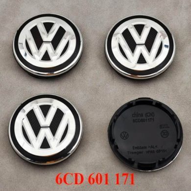 Купить Колпачки заглушки на литые диски Volkswagen 56 / 52 мм Черные 1 шт (6CD601171) 36729 Колпачки на титаны
