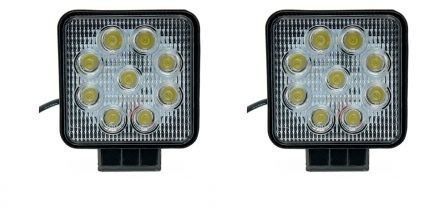 Купить Дополнительная LED фара 27W (3W*9) 10-30V 82x80x30 mm Ближний (87 27W) 1 шт 8489 Дополнительные LЕD фары