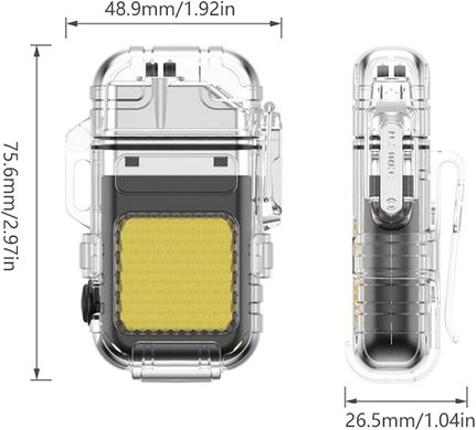 Купить LED Фонарь Зажигалка Flas Hlight USB Type-C Черный 63269 Фонарики Переноски Прожекторы