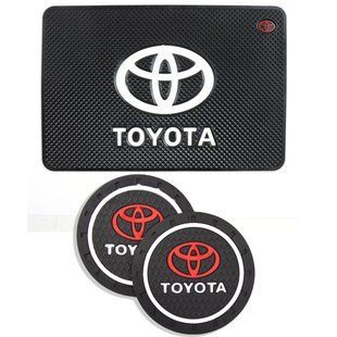 Купить Набор Антискользящих ковриков для торпеды и подстаканника Toyota 3 шт 63030 Антискользящие коврики на торпеду