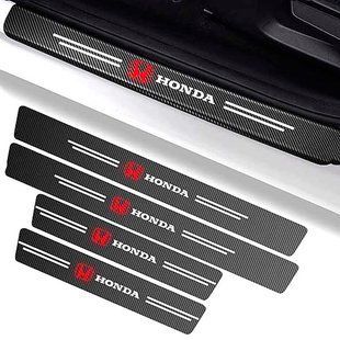 Купить Защитная пленка накладка на пороги для Honda Черный Карбон 4 шт 42649 Защитная пленка для порогов и ручек