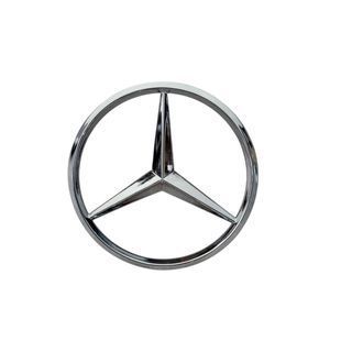 Купить Эмблема крышки двигателя Mercedes-Benz хром 70 мм пластик (на скотче) 94736 Эмблемы на иномарки
