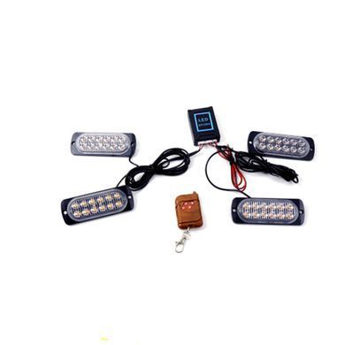 Купить Страбоскоп Светодиодный 12-24V / LED 4 Шт / 12 Режимов / Синий (BS-1-4-6LED B) 42985 Мигалки - Страбоскопы