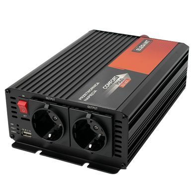 Купить Преобразователь напряжения Elegant 12V - 220V 1000W-2000W С Розетками 1 USB Клемы (EL 101 401) 58234 Преобразователи напряжения инверторы - Зарядные АКБ