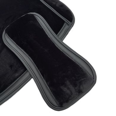 Купити Накидки для передніх сидінь хутряні ShopForCars Mutton Чорні 2 шт 39415 Накидки для сидінь Premium (Алькантара)