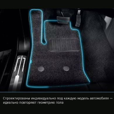 Купити Ворсові килимки для JAC J3 2009- з підп'ятником 5 шт (Carrera) 71819 Килимки для JAC