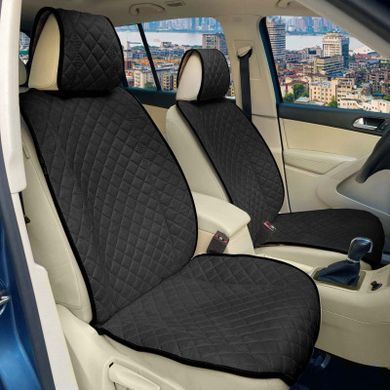 Купить Накидка для сидения Алькантара Verona Premium L Черная 1 шт (Оригинал) 86542 Накидки для сидений Premium (Алькантара)