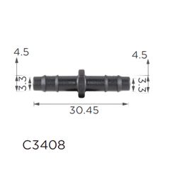 Купить Соединитель для трубок d5.6 (C3408) 73713 Соединители