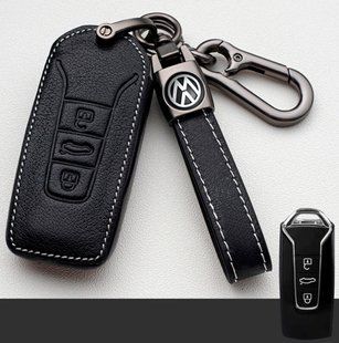 Купить Чехол для автоключей Volkswagen Touareg с Брелоком Карабин Оригинал (3 кнопки №6) 66774 Чехлы для автоключей (Оригинал)