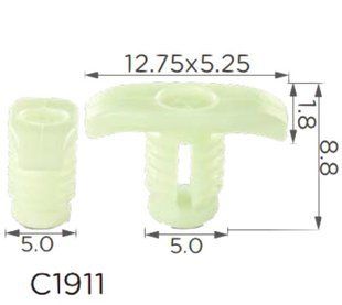 Купить Клипса крепления уплотнитель двери VW AUDI SEAT SKODA (1Z0837732 10662) (C1911) 73303 Фиксатор дверного типа