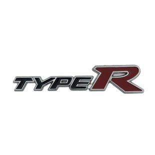 Купить Эмблема надпись typeR для Honda Черная красный 148х32 мм металл (на скотче) 90593 Эмблема надпись на иномарки