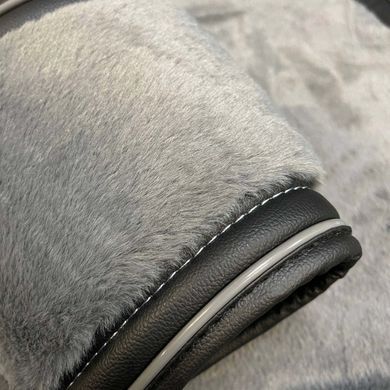 Купити Накидки для передніх сидінь хутряні Mutton Premium Сірі 2 шт 39416 Накидки для сидінь Premium (Алькантара)