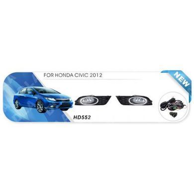 Купити Протитуманні фари Honda Civic 2012-2014 H11-12V 55W з проводкою Комплект (HD-552) 81273 Протитуманні фари модельні Іномарка