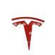 Купити Задня емблема Tesla 3 Хром 78 мм метал на скотчі (Завод) 89563 Емблеми на іномарки - 2 фото из 3