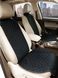 Купить Накидки для сидений Алькантара комплект Черные - синяя нить 2 шт 33938 Накидки для сидений Premium (Алькантара) - 2 фото из 6