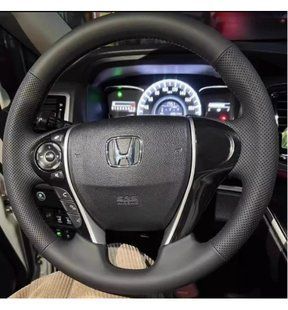 Купить Чехол Оплетка Руля для Honda Accord 2013-2017 Кожа (Модельная Выкройка) №20 101005 Оплетки на Руль