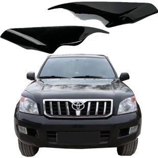 Купить Реснички фар для Toyota Land Cruiser Prado 120 2002-2009 Voron Glass 58916 Реснички - Защита фар