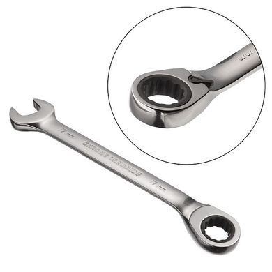 Купить Ключ комбинированный с трещоткой 17 мм, Cr-V,&nbsp;PROF DIN3113 INTERTOOL XT-1317 78197 Гаечные ключи и Наборы