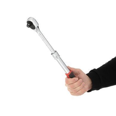 Купити Рукоятка з храповим механізмом телескопічна, 72 зуба 1/2 ", Cr-V STORM INTERTOOL ET-8006 77814 Рукоятки з храповим механізмом (тріскачки)