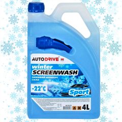 Купить Омыватель стекла зимний Autodrive Winter Screen Wash -22 °C 4 л Sport (AD0123) 65552 Жидкость в бачек омывателя (Зима - Лето)