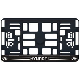Купить Рамка номера Hyundai под Американский номер 300х150 мм Цветной Логотип 86656 Рамка номера - Универсальная - Американский тип