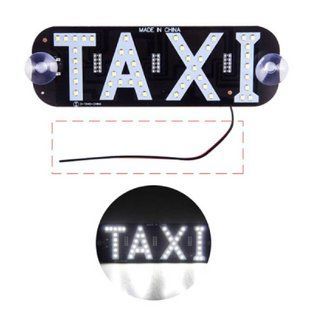Купить LED Табличка TAXI 12V Белый 19 x 6 см (Провод Без Прикурки) 82584 Подсветки - Стопы внутрисалонные