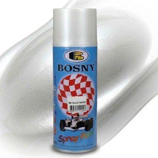 Купити Фарба Металик Bosny 400 мл Білий White Pearl (№1130) 100955 Фарби аерозольні