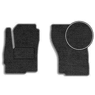 Купить Передние ворсовые коврики для Mitsubishi Outlander 2012-2020 с подпятником 2 шт (Carrera) 80055 Коврики для Mitsubishi