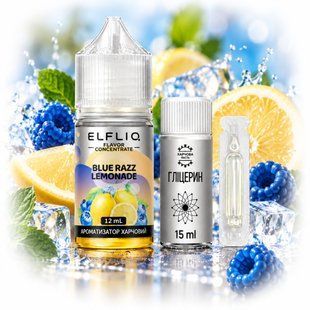 Купити ЕІf Lіq Aroma 30 ml Blue Razz Lemonade Блакитна Малина Лимонад (Самозаміс 3в1) 110923 Рідини від EL