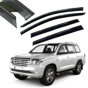Купити Дефлектори вікон вітровики Benke для Toyota Land Cruiser 200 / LX 570 2007- (Тенмний Молдинг Нержавіюча сталь 3D) 66256 Дефлектори вікон Toyota