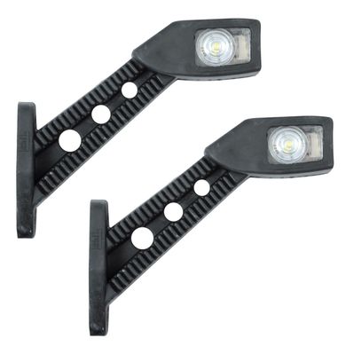 Купить Габаритные огни LED для грузовиков Рожки 12/24V / косой 18 см / Цветной 2 шт (Л 082) 8352 Габариты рожки