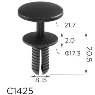 Купить Клипса крипления Нажимная Распорная Mercedes Volkswagen Audi (10MM) Черная C1426 73175 Фиксатор нажимного типа