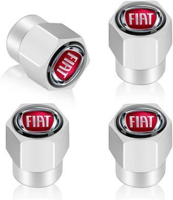 Купити Ковпак вентиля колеса Fiat 4 шт Тюнінг Сірі 89048 Захисні ковпачки на ніпеля