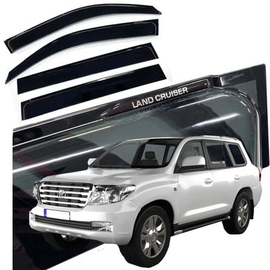 Купить Дефлекторы окон ветровики Benke для Toyota Land Cruiser 200 / LX 570 2007- (Широкие Логотип 3D) 66257 Дефлекторы окон Toyota