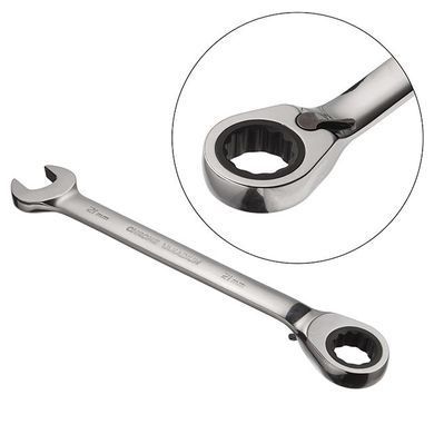 Купить Ключ комбинированный с трещоткой 21 мм, Cr-V,&nbsp;PROF DIN3113 INTERTOOL XT-1321 78200 Гаечные ключи и Наборы