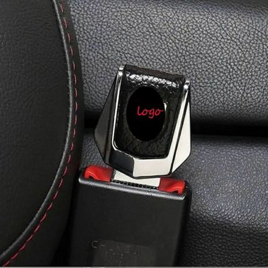 Купити Заглушка ременя безпеки з логотипом Audi Темний хром 1 шт 39468 Заглушки ременя безпеки