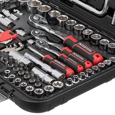 Купить Набор инструментов 1/2" & 3/8" & 1/4", 126 ед., Cr-V STORM INTERTOOL ET-8126 77867 Наборы инструментов