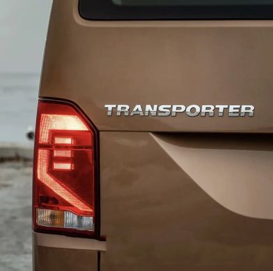 Купити Емблема напис TRANSPORTER Хром 340х25 мм Пластикна скотче (Завод) 88492 Емблема напис на іномарки
