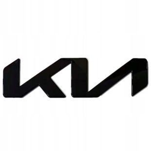 Купити Емблема-напис Kia NEW Black Gloss 150x35 мм металева на скотчі (заводська) 88575 Емблема напис на іномарки
