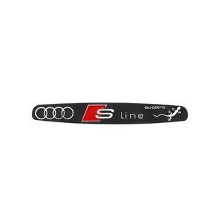 Купити Емблема напис Audi Sline 129&times;21мм алюміній (на скотчі) 90543 Емблема напис на іномарки